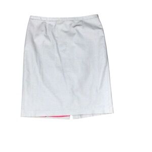 Tahari Cream Pencil Red Lined Pencil Skirt EUC size 4